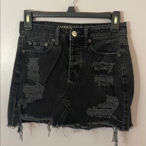 American Eagle Outfitters Black Mini Skirt Edgy Casual